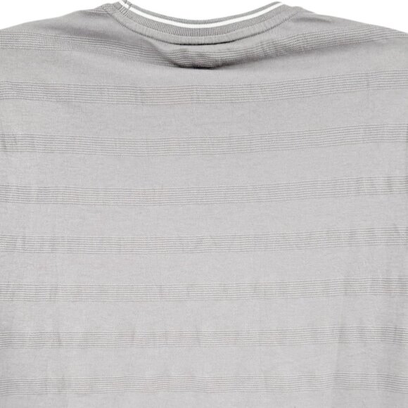 NWT Michael Kors Men's Striped Short Sleeve Crew Neck Grey T-shirt Size L - Picture 4 of 9